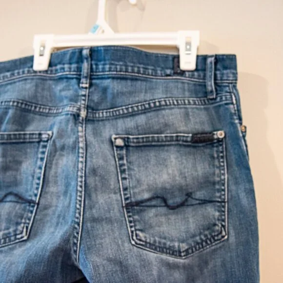 7 For All Mankind Slimmy Jeans Medium Blue Size 31 - Picture 5 of 5